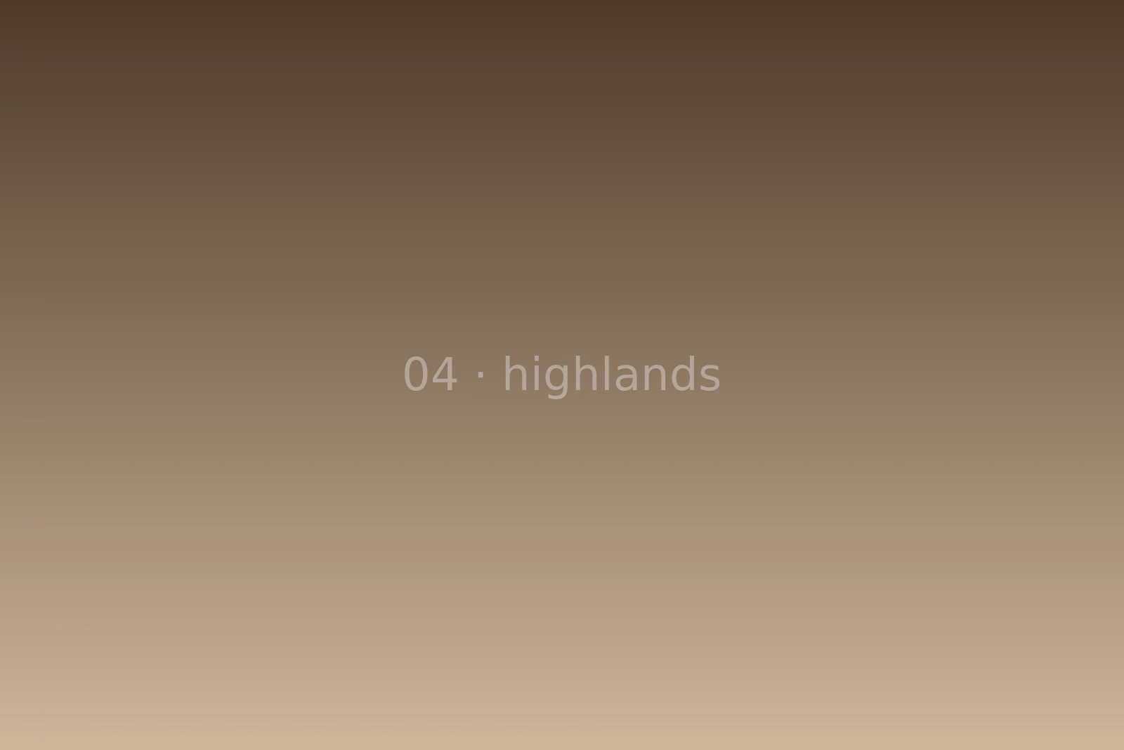 Rolling highland terrain with mineral-stained ground.